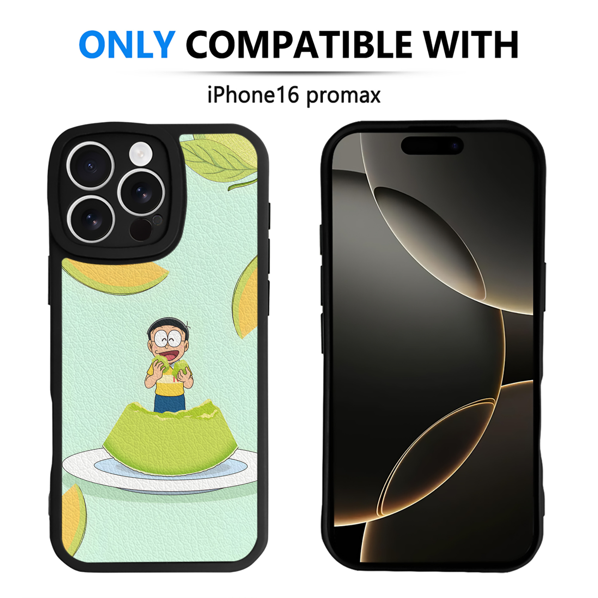 （画像用） ドラえもん Doraemon 【iPhone 16シリーズ対応】シリコンスマホケース（レザー調） 材質：シリコン